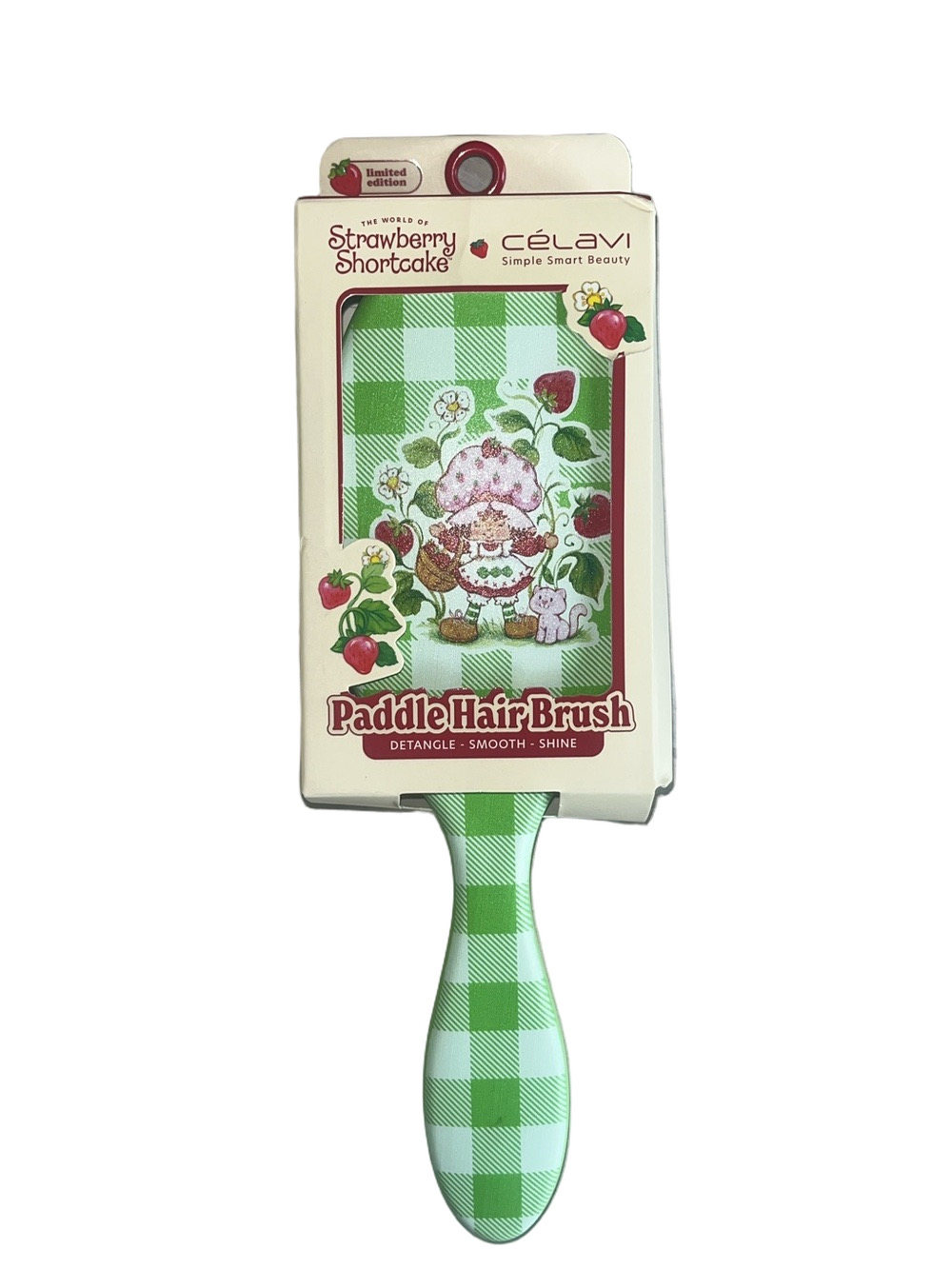 Strawberry Shortcake Green Paddle Detangle Hair Brush